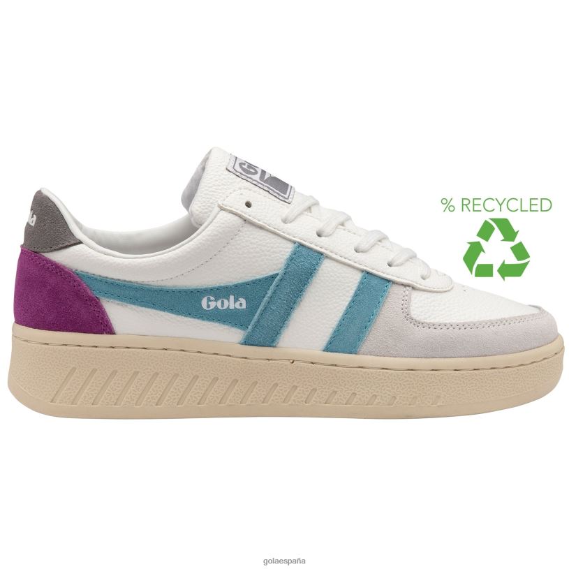 calzado V4PZL609 mujer Gola zapatillas clásicas grandslam trident 10 blanco/océano/ceniza