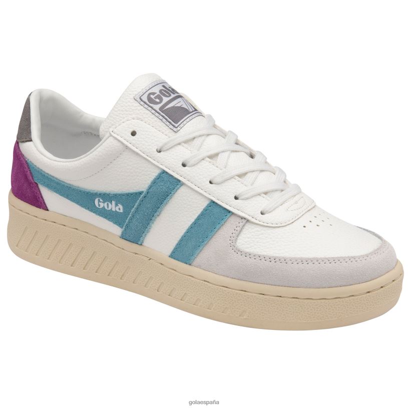 calzado V4PZL609 mujer Gola zapatillas clásicas grandslam trident 10 blanco/océano/ceniza