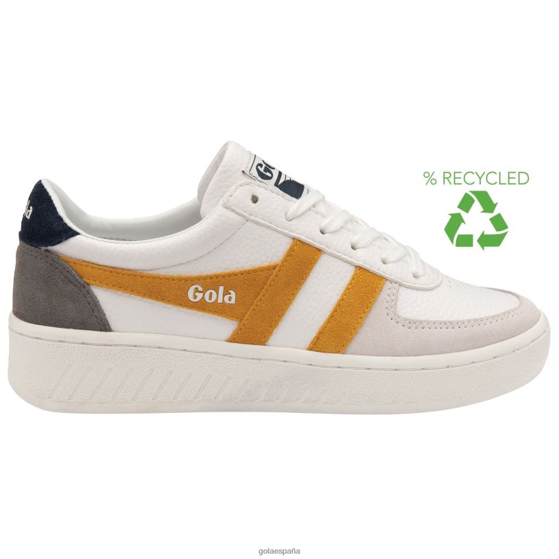 calzado V4PZL610 mujer Gola zapatillas clásicas grandslam trident 10 blanco/sol/marino
