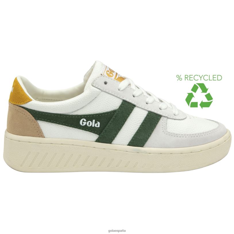 calzado V4PZL611 mujer Gola zapatillas clásicas grandslam trident 10 blanco/siempre verde/sol