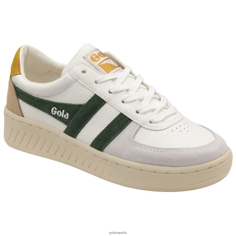 calzado V4PZL611 mujer Gola zapatillas clásicas grandslam trident 10 blanco/siempre verde/sol
