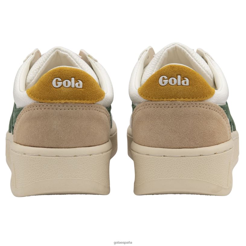 calzado V4PZL611 mujer Gola zapatillas clásicas grandslam trident 10 blanco/siempre verde/sol