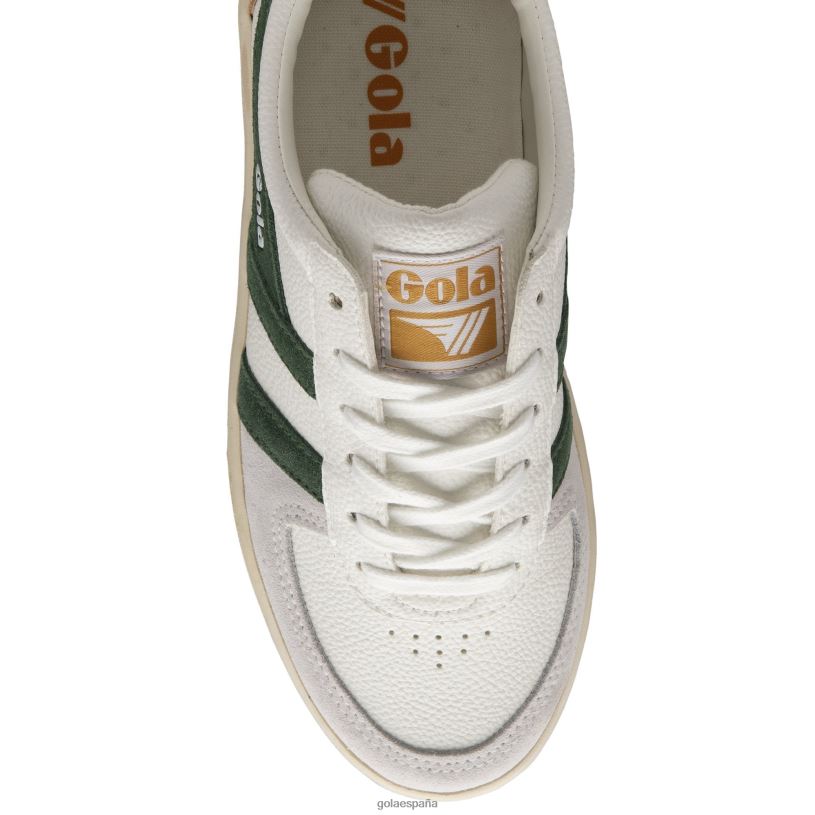 calzado V4PZL611 mujer Gola zapatillas clásicas grandslam trident 10 blanco/siempre verde/sol