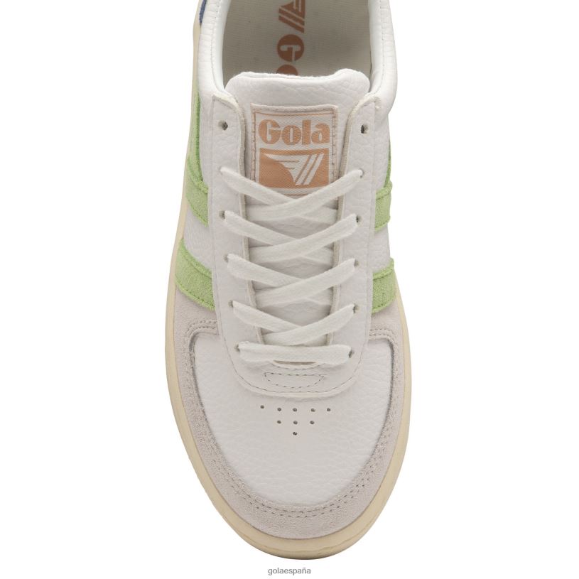 calzado V4PZL616 mujer Gola zapatillas clásicas grandslam trident 11 blanco/verde pátina/rosa perla
