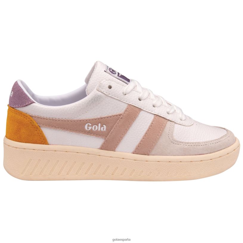 calzado V4PZL618 mujer Gola zapatillas clásicas grandslam trident 11 blanco/flor/lirio