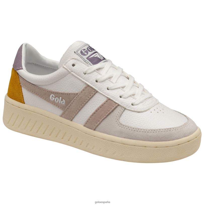 calzado V4PZL618 mujer Gola zapatillas clásicas grandslam trident 11 blanco/flor/lirio