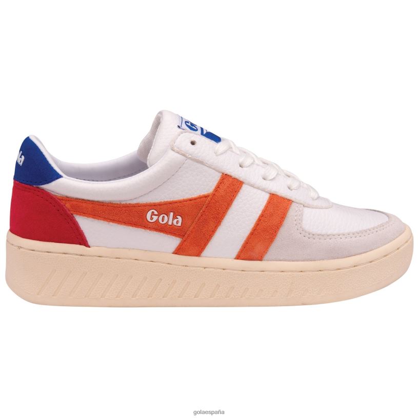 calzado V4PZL619 mujer Gola zapatillas clásicas grandslam trident 11 blanco/coral caliente/azul marino