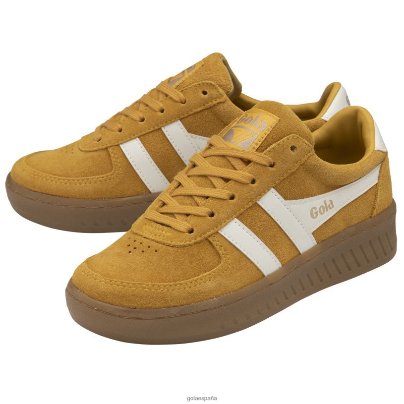 calzado V4PZL620 mujer Gola tenis classics grandslam de ante sol/blanco roto/chicle