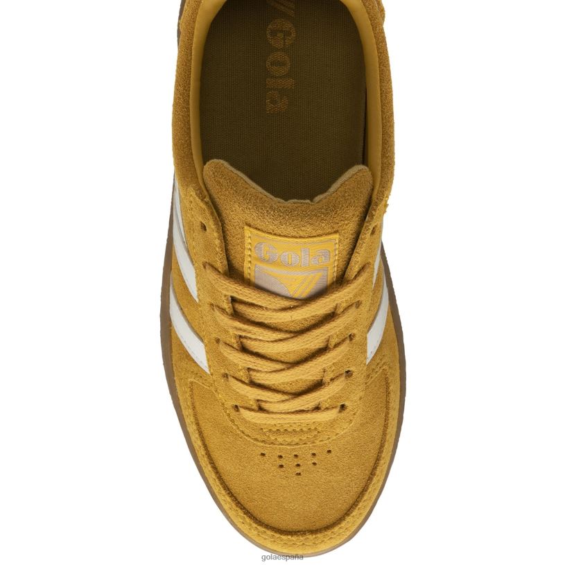 calzado V4PZL620 mujer Gola tenis classics grandslam de ante sol/blanco roto/chicle