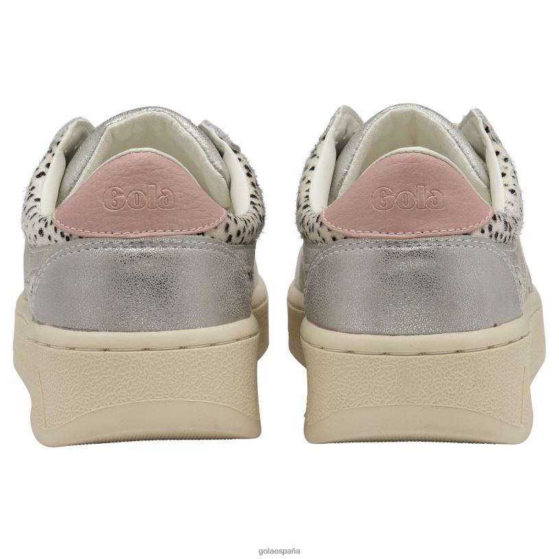 calzado V4PZL622 mujer Gola zapatillas clásicas grandslam mamba guepardo/plata