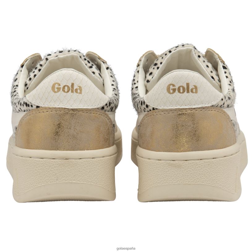 calzado V4PZL623 mujer Gola zapatillas clásicas grandslam mamba guepardo/oro