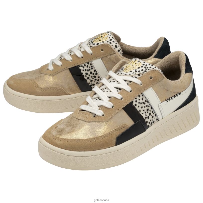 calzado V4PZL626 mujer Gola zapatillas clásicas grandslam mode oro/guepardo/multi