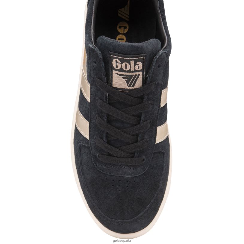 calzado V4PZL627 mujer Gola tenis classics grandslam con perlas negro