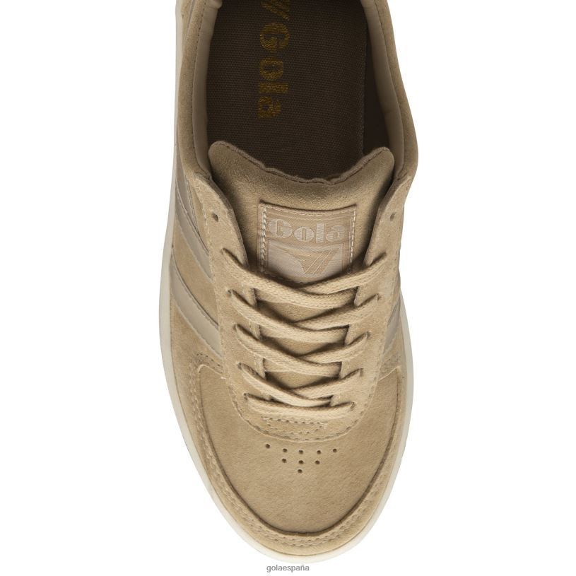 calzado V4PZL629 mujer Gola tenis classics grandslam con perlas avena