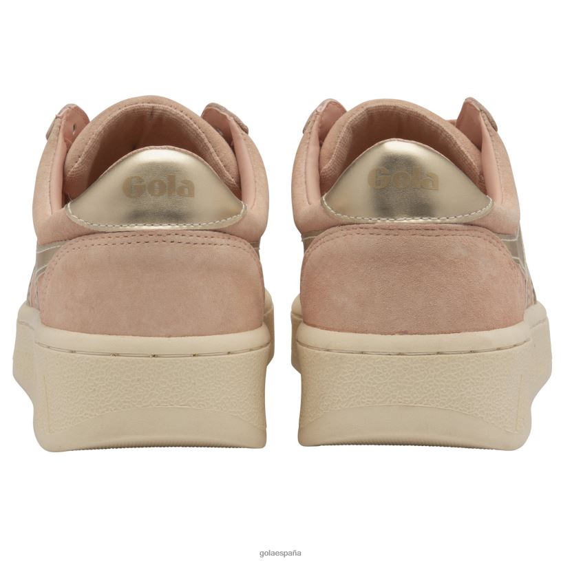 calzado V4PZL634 mujer Gola tenis classics grandslam con perlas perlas de color rosa