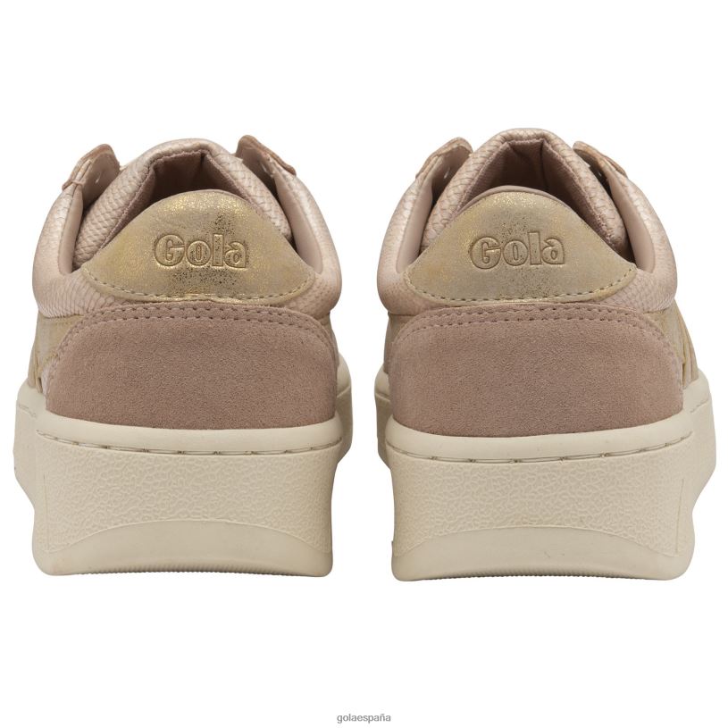calzado V4PZL635 mujer Gola tenis classics grandslam lizard rubor rosa/dorado