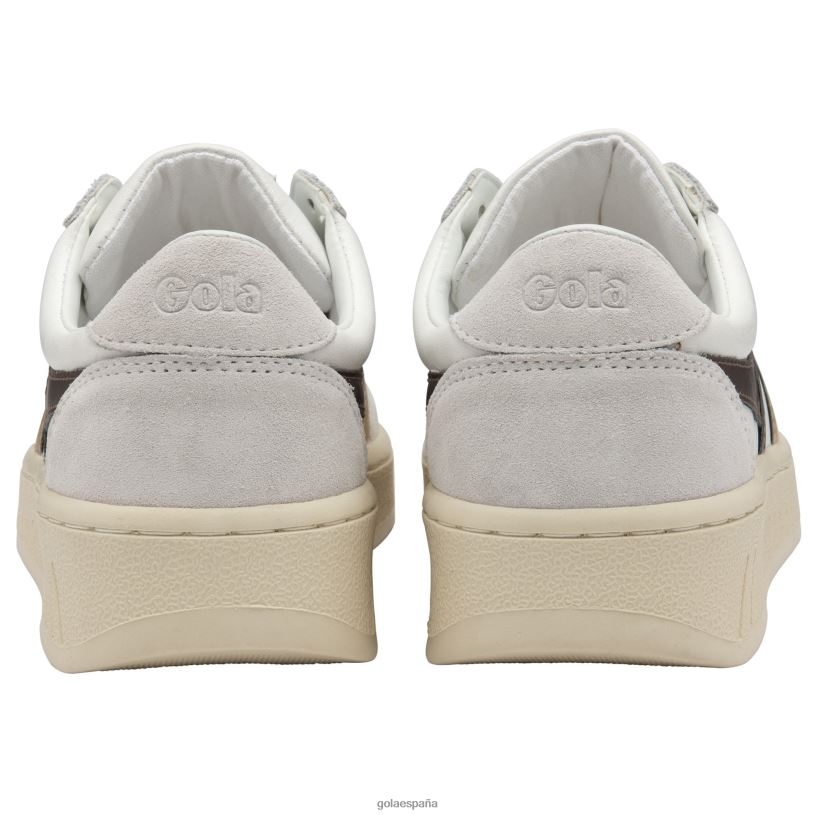 calzado V4PZL636 mujer Gola tenis classics grandslam trident metalizados blanco/bronce/oro