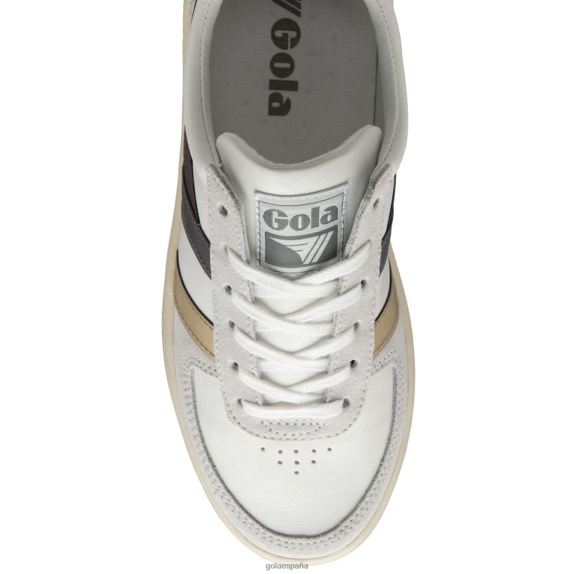 calzado V4PZL636 mujer Gola tenis classics grandslam trident metalizados blanco/bronce/oro