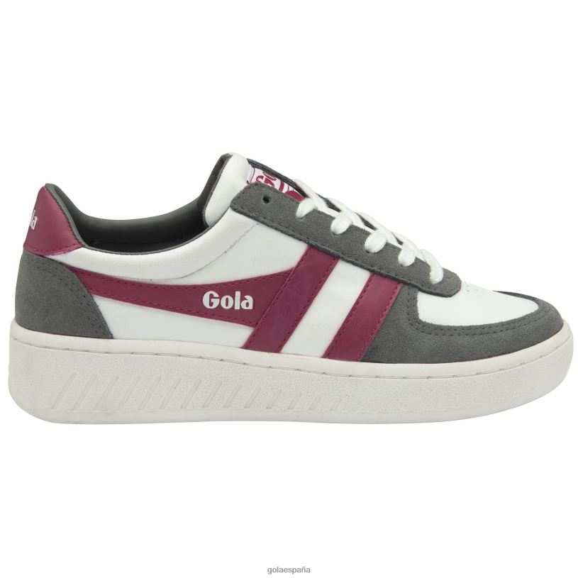calzado V4PZL644 mujer Gola zapatillas clásicas grandslam pure blanco/ceniza/fucsia caliente