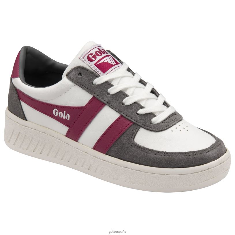 calzado V4PZL644 mujer Gola zapatillas clásicas grandslam pure blanco/ceniza/fucsia caliente