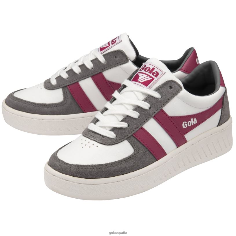 calzado V4PZL644 mujer Gola zapatillas clásicas grandslam pure blanco/ceniza/fucsia caliente