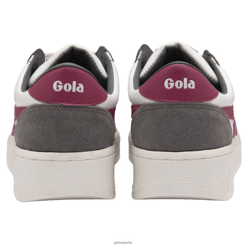 calzado V4PZL644 mujer Gola zapatillas clásicas grandslam pure blanco/ceniza/fucsia caliente