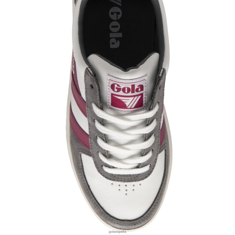 calzado V4PZL644 mujer Gola zapatillas clásicas grandslam pure blanco/ceniza/fucsia caliente
