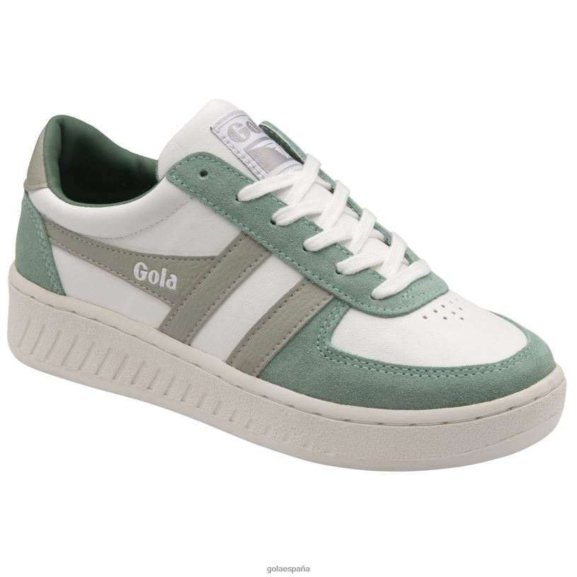 calzado V4PZL645 mujer Gola zapatillas clásicas grandslam pure blanco/verde niebla/gris claro