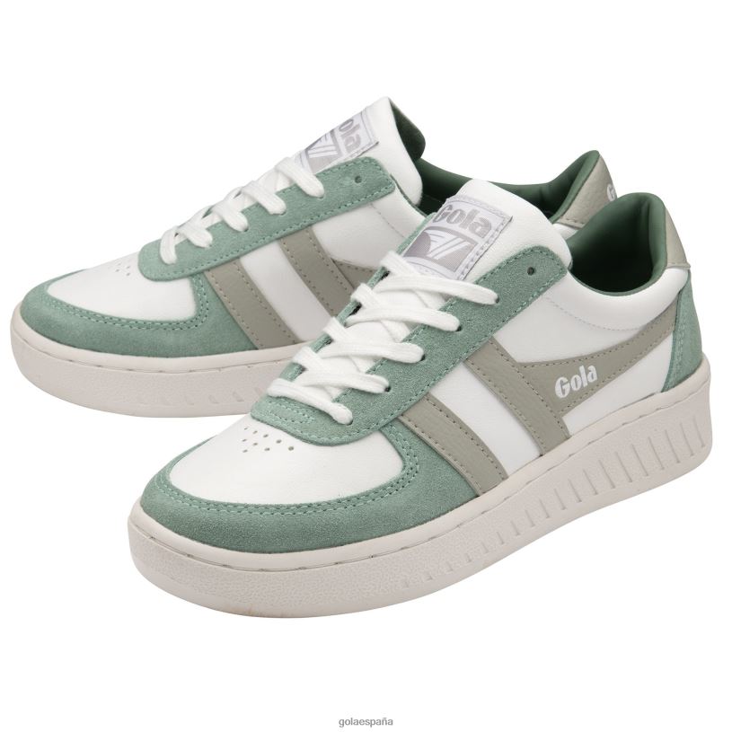 calzado V4PZL645 mujer Gola zapatillas clásicas grandslam pure blanco/verde niebla/gris claro