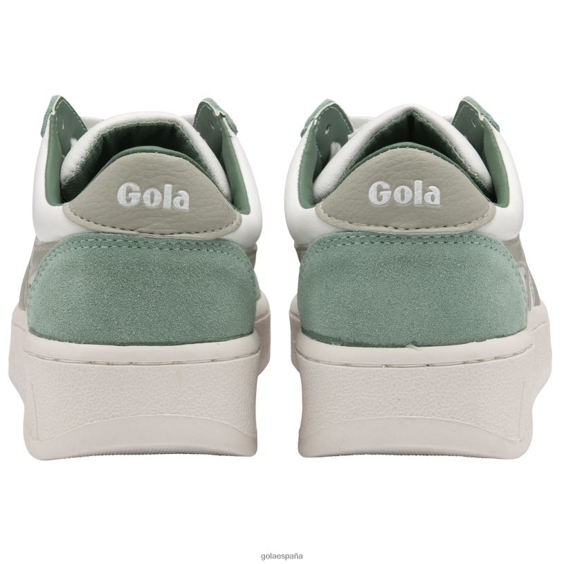 calzado V4PZL645 mujer Gola zapatillas clásicas grandslam pure blanco/verde niebla/gris claro