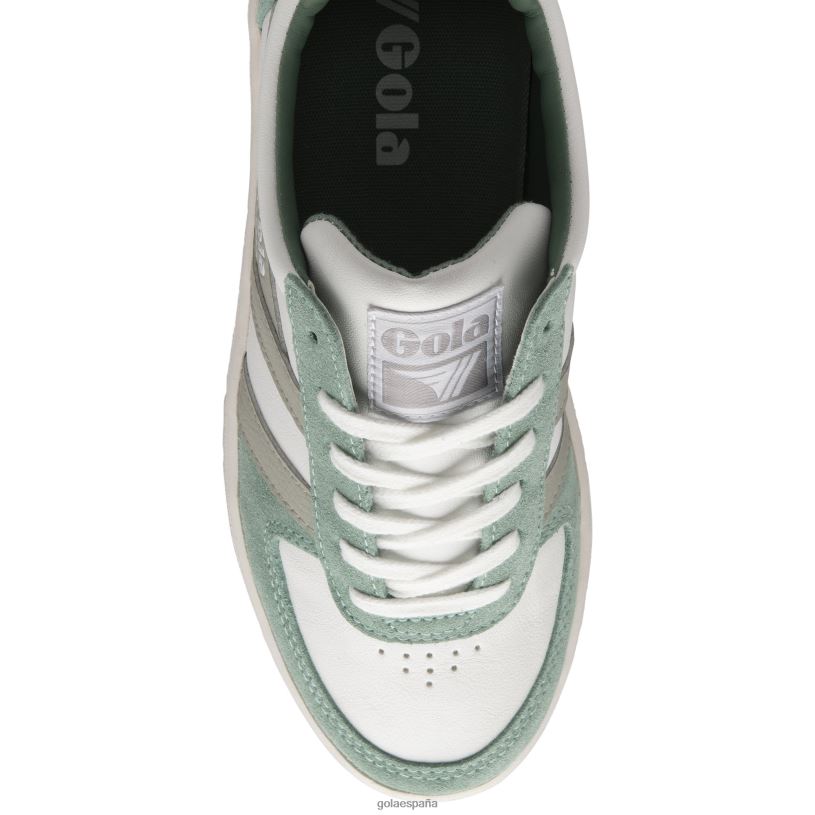calzado V4PZL645 mujer Gola zapatillas clásicas grandslam pure blanco/verde niebla/gris claro