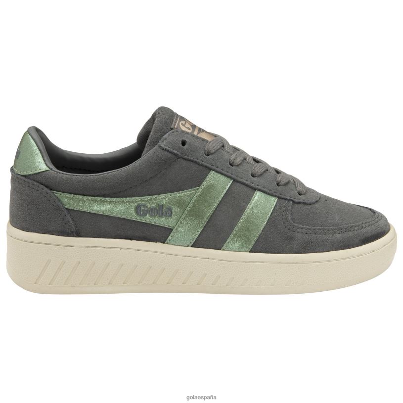 calzado V4PZL648 mujer Gola zapatillas clásicas grandslam flame ceniza/verde claro