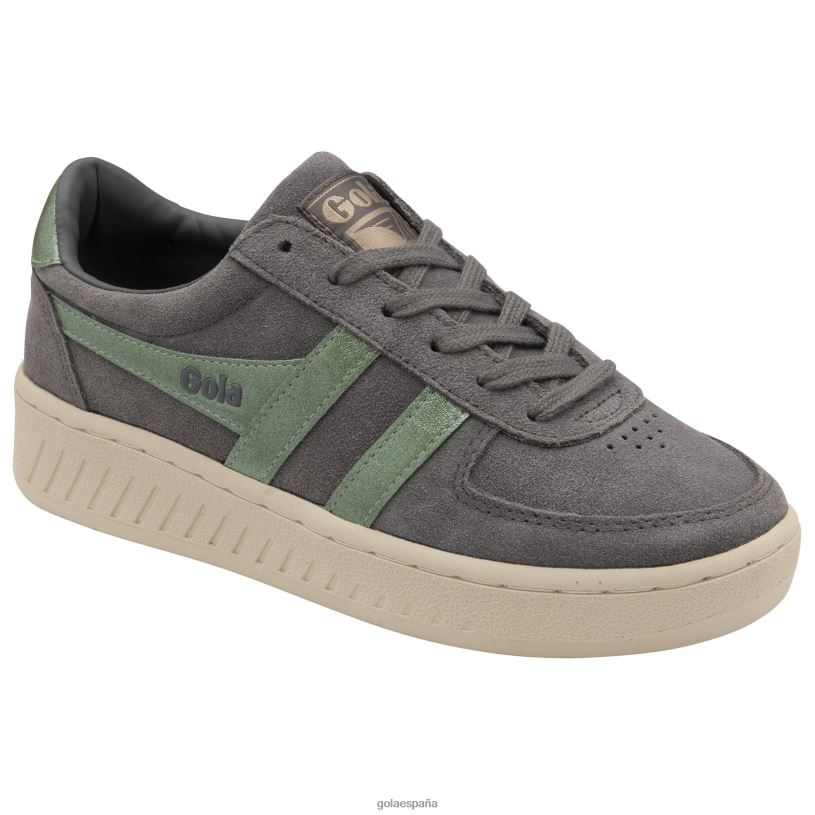 calzado V4PZL648 mujer Gola zapatillas clásicas grandslam flame ceniza/verde claro