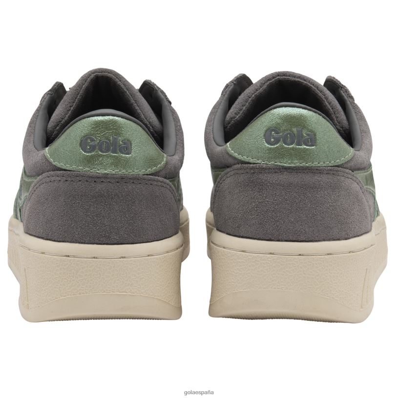 calzado V4PZL648 mujer Gola zapatillas clásicas grandslam flame ceniza/verde claro
