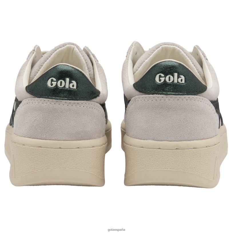 calzado V4PZL649 mujer Gola zapatillas clásicas grandslam flame blanco hueso/verde oscuro