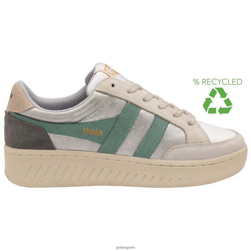 calzado V4PZL668 mujer Gola zapatillas clásicas superslam blaze plateado/verde niebla/gris pluma