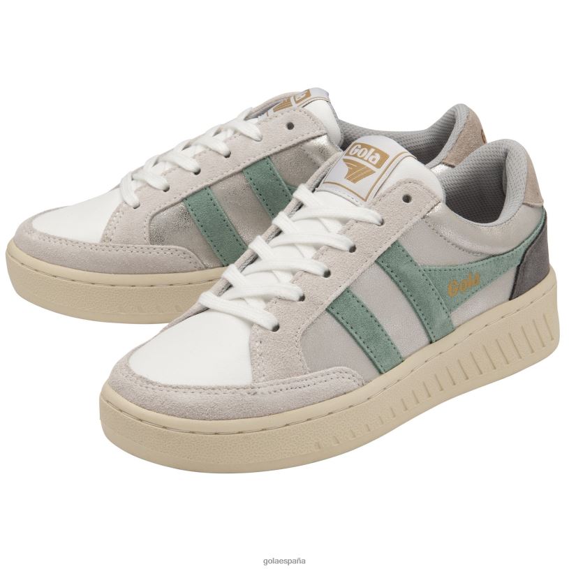 calzado V4PZL668 mujer Gola zapatillas clásicas superslam blaze plateado/verde niebla/gris pluma