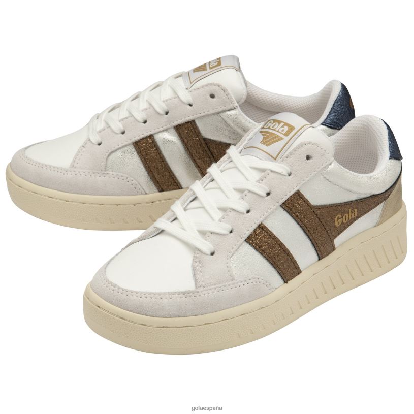 calzado V4PZL671 mujer Gola zapatillas clásicas superslam blaze blanco/cobre/marino
