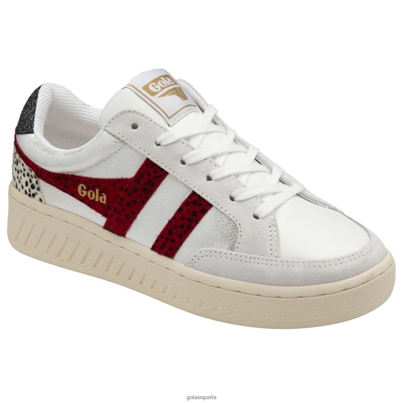 calzado V4PZL673 mujer Gola zapatillas clásicas superslam blanco/plata/rojo