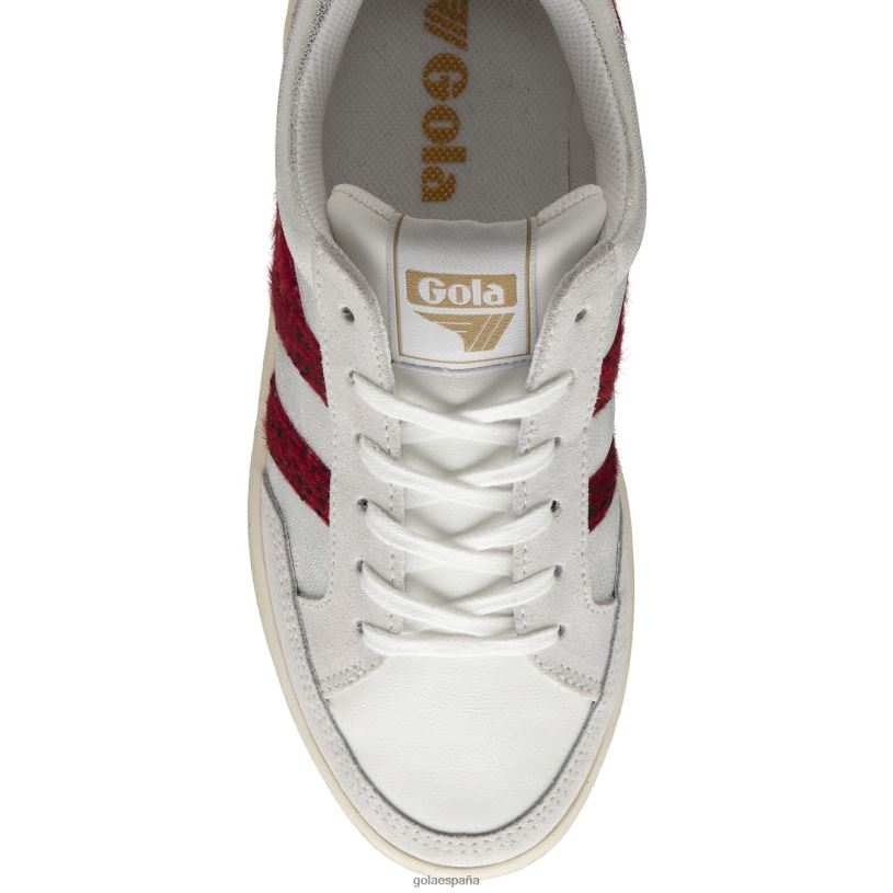 calzado V4PZL673 mujer Gola zapatillas clásicas superslam blanco/plata/rojo