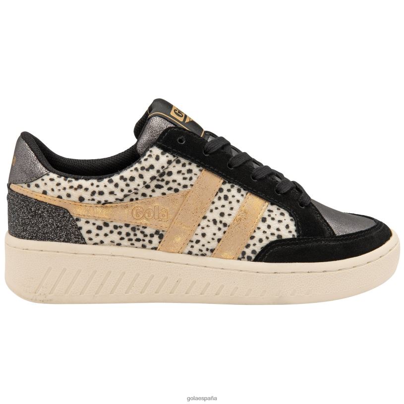 calzado V4PZL675 mujer Gola zapatillas clásicas superslam negro/guepardo/oro