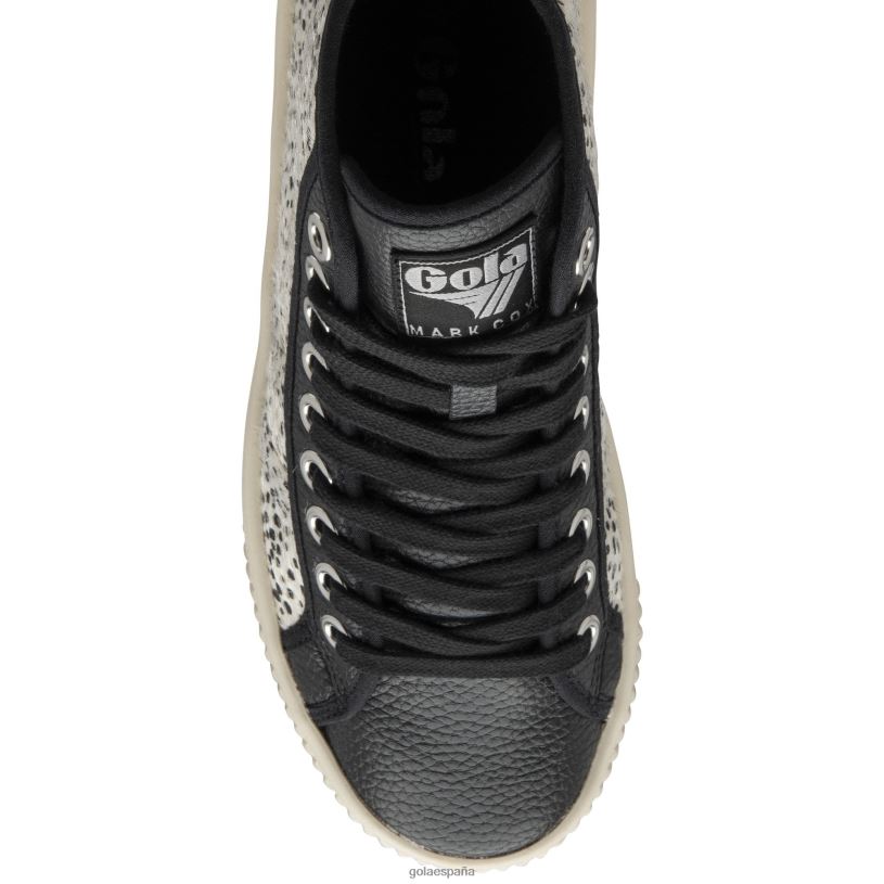 calzado V4PZL298 mujer Gola vegano clásicos línea de base alto safari puro negro/guepardo