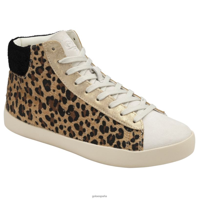 calzado V4PZL300 mujer Gola zapatillas clásicas nova altas oasis blanco hueso/leopardo