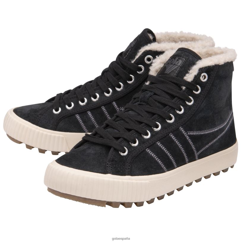 calzado V4PZL304 mujer Gola clásicas zapatillas altas nórdicas negro