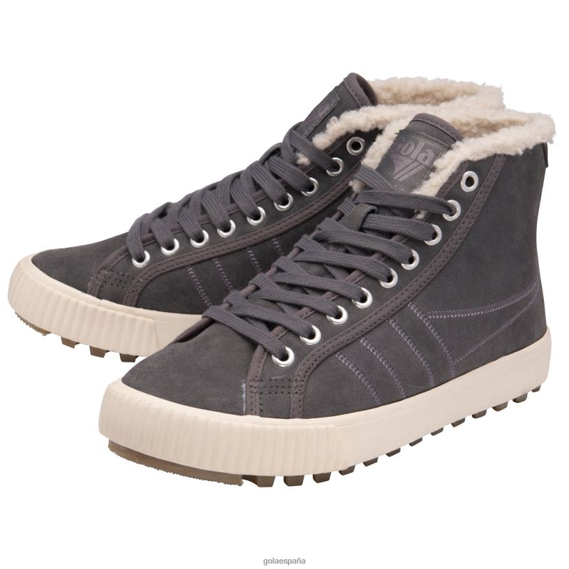 calzado V4PZL306 mujer Gola clásicas zapatillas altas nórdicas ceniza