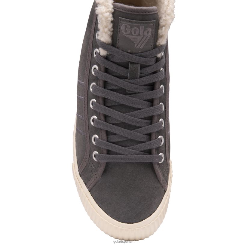 calzado V4PZL306 mujer Gola clásicas zapatillas altas nórdicas ceniza