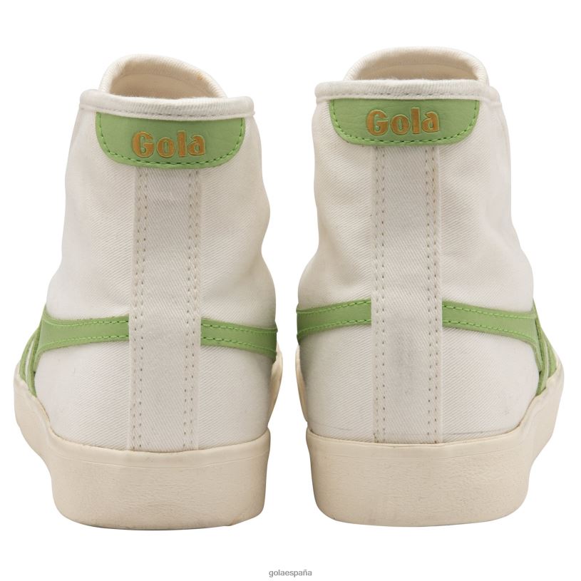 calzado V4PZL276 mujer Gola tenis clásicos veganos marca cox zapatillas altas blanco hueso/verde pátina