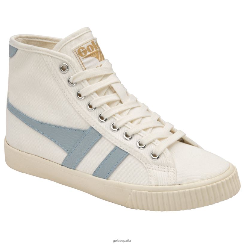 calzado V4PZL277 mujer Gola tenis clásicos veganos marca cox zapatillas altas blanco hueso/azul hielo