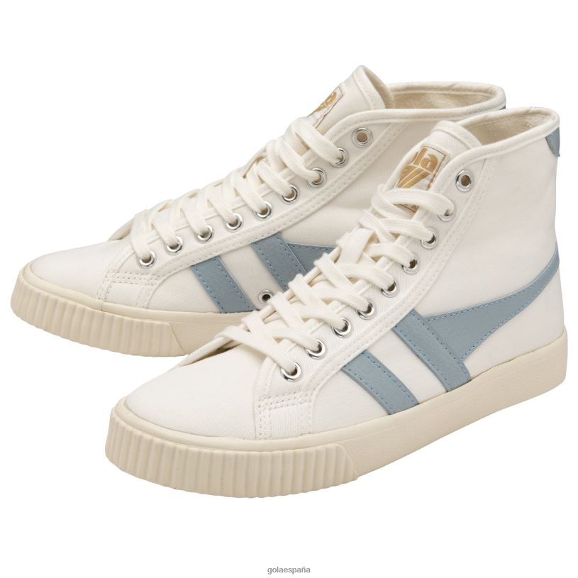 calzado V4PZL277 mujer Gola tenis clásicos veganos marca cox zapatillas altas blanco hueso/azul hielo