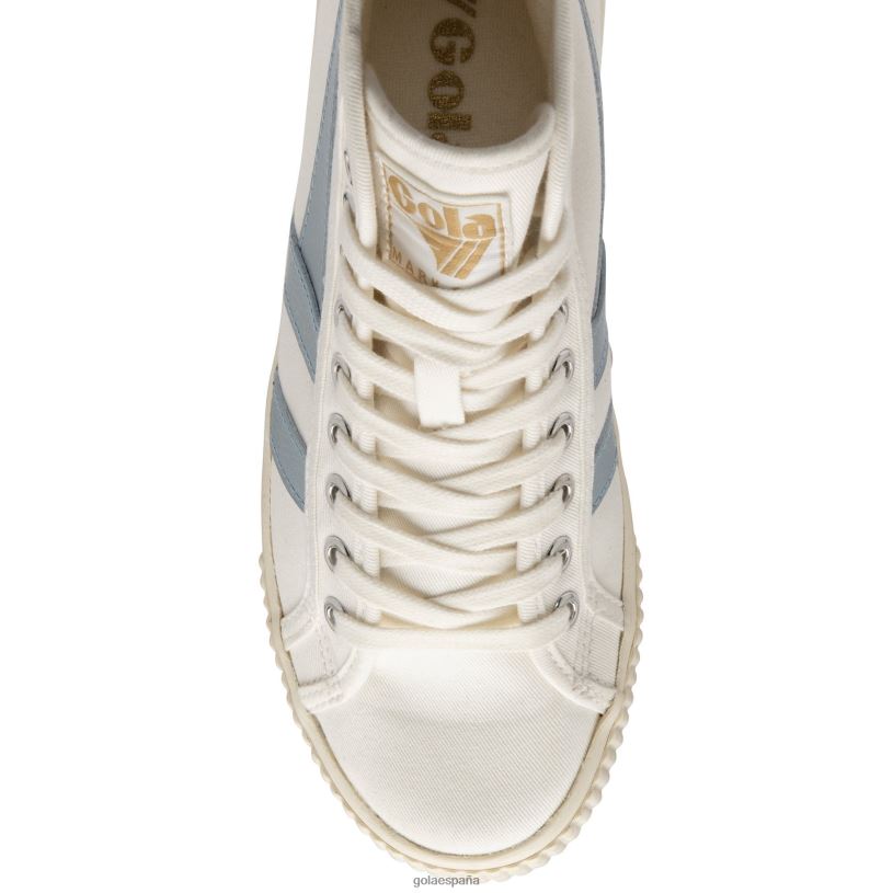 calzado V4PZL277 mujer Gola tenis clásicos veganos marca cox zapatillas altas blanco hueso/azul hielo